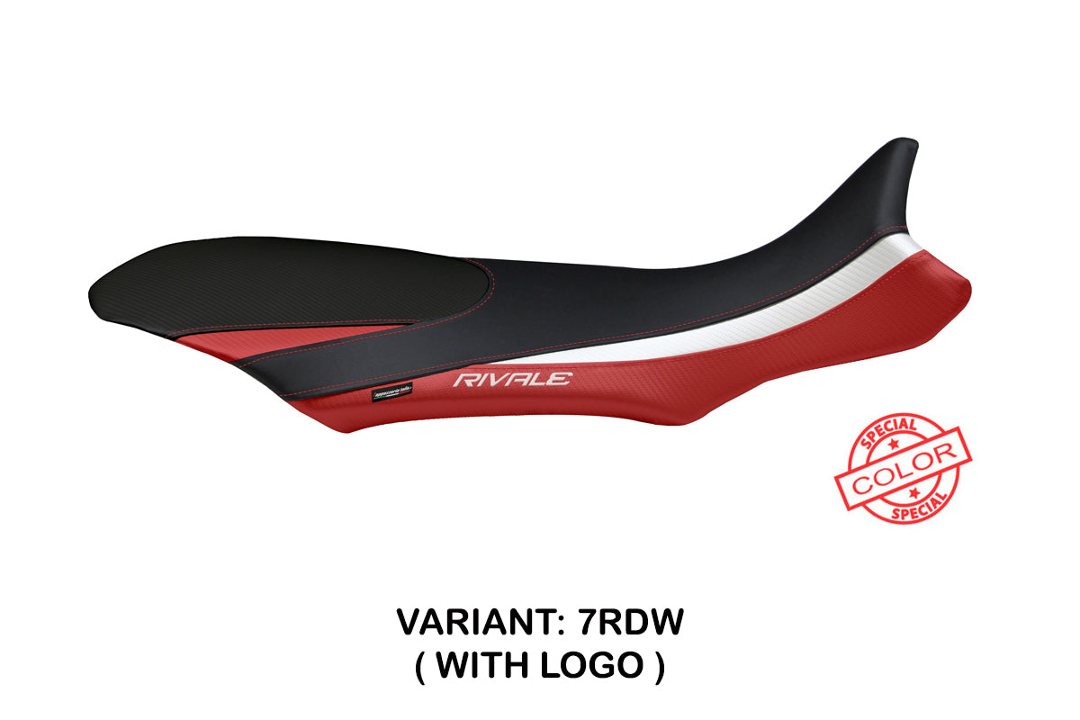 Funda de asiento MV Agusta Rivale 800 2013-2018 Tappezzeria Italia TPZ en rojo y blanco