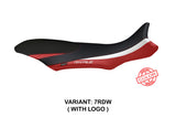Funda de asiento MV Agusta Rivale 800 2013-2018 Tappezzeria Italia TPZ en rojo y blanco
