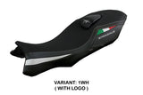Funda de asiento MV Agusta Stradale 800 2015-2017 Tappezzeria Italia TPZ en blanco y negro