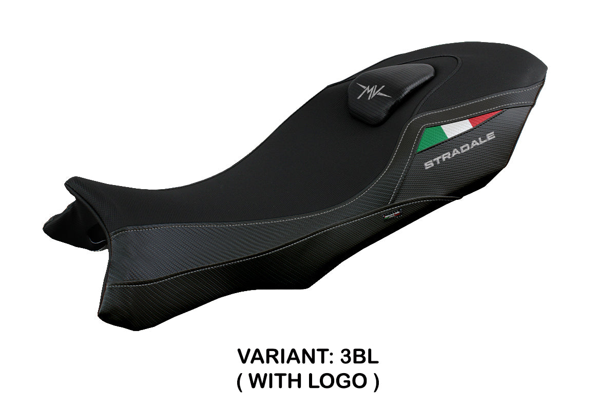 Funda de asiento MV Agusta Stradale 800 2015-2017 Tappezzeria Italia TPZ en negro
