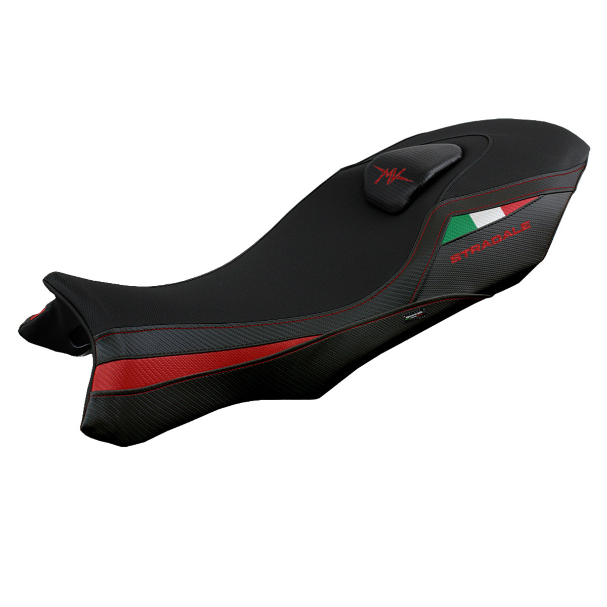 Funda de asiento MV Agusta Stradale 800 2015-2017 Tappezzeria Italia TPZ en rojo y negro