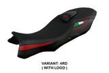 Funda de asiento MV Agusta Stradale 800 2015-2017 Tappezzeria Italia TPZ en rojo y negro