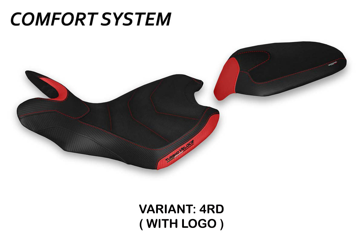 Funda para asiento MV Agusta Turismo Veloce 2021-2025 Tappezzeria Italia TPZ Comfort en Rojo