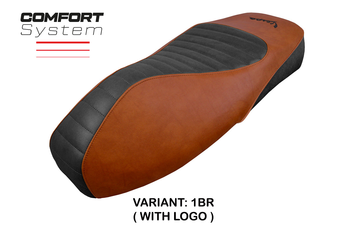 Vespa GTS 125 150 300 2009-2024 Seat Cover Tappezzeria Italia TPZ Comfort in Brown SE