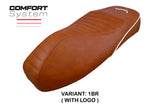 Vespa GTS 125 150 300 2009-2024 Seat Cover Tappezzeria Italia TPZ Comfort in Brown