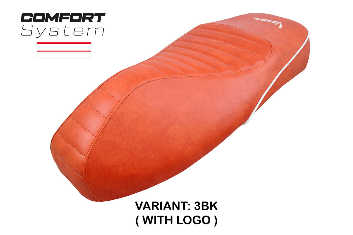 Funda de asiento para Vespa GTS 125 150 300 2009-2024 Tappezzeria Italia TPZ Comfort en color ladrillo
