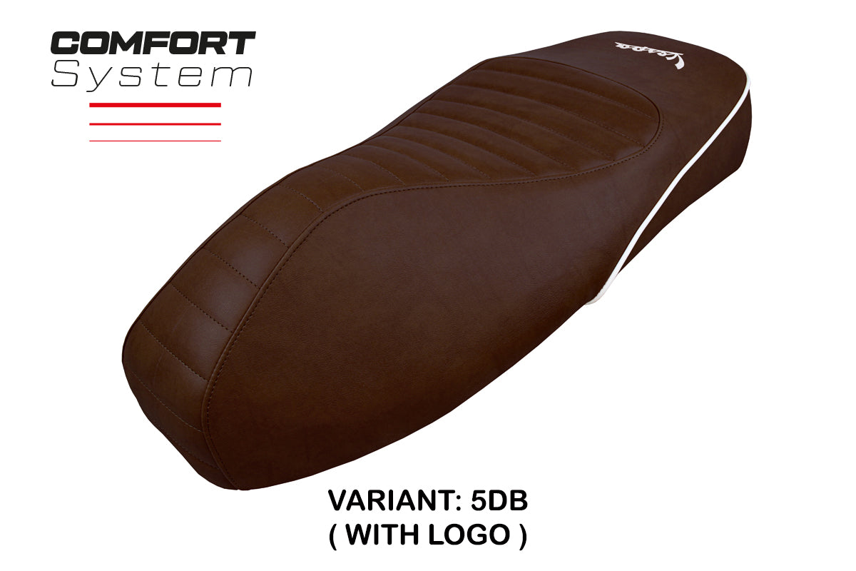 Vespa GTS 125 150 300 2009-2024 Seat Cover Tappezzeria Italia TPZ Comfort in Dark Brown