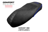 Funda de asiento Tappezzeria Italia TPZ Comfort para Vespa GTS 125 150 300 2009-2024 en azul