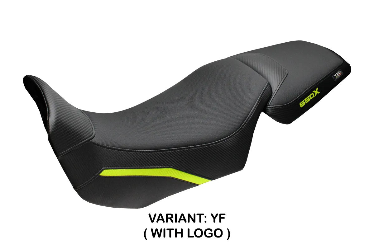 QJ Motor SVT 650 X 2024-2026 Seat Cover TPZ Italia Yellow Fluo Black