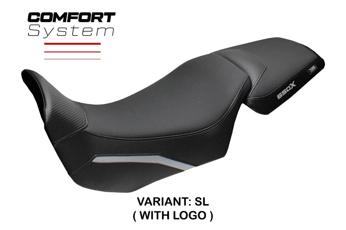 QJ Motor SVT 650 X 2024-2026 Seat Cover TPZ Italia Comfort Silver Black