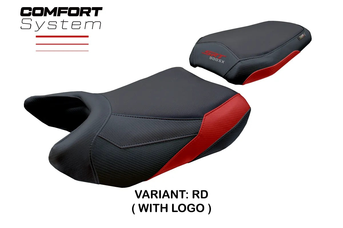 QJ Motor SRT 900 SX 2025-2026 Seat Cover TPZ Italia Comfort Red Black