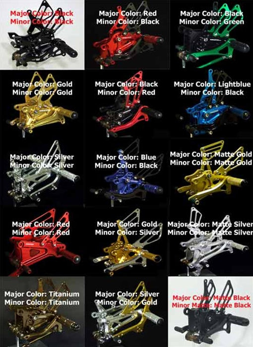 けいページ Kawasaki ZX10R Rearsets 2004-2020 Green | Sixty61