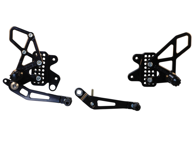 Vortex Rearsets Suzuki GSXR 600 750 2011-2025 in Black
