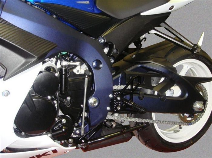 Vortex Rearsets Suzuki GSXR 600 750 2011-2025 in Black