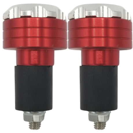 Honda CBR Chrome and Red Aluminum / Rubber Gel Grips