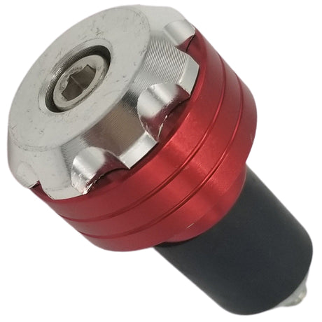 Honda CBR Chrome and Red Aluminum / Rubber Gel Grips