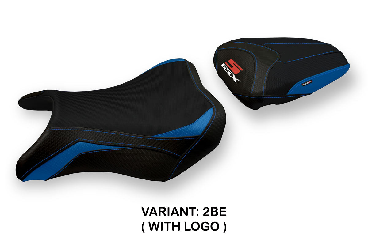 Suzuki GSXS 750 2017-2021 Seat Cover Tappezzeria Italia TPZ in Blue and Black