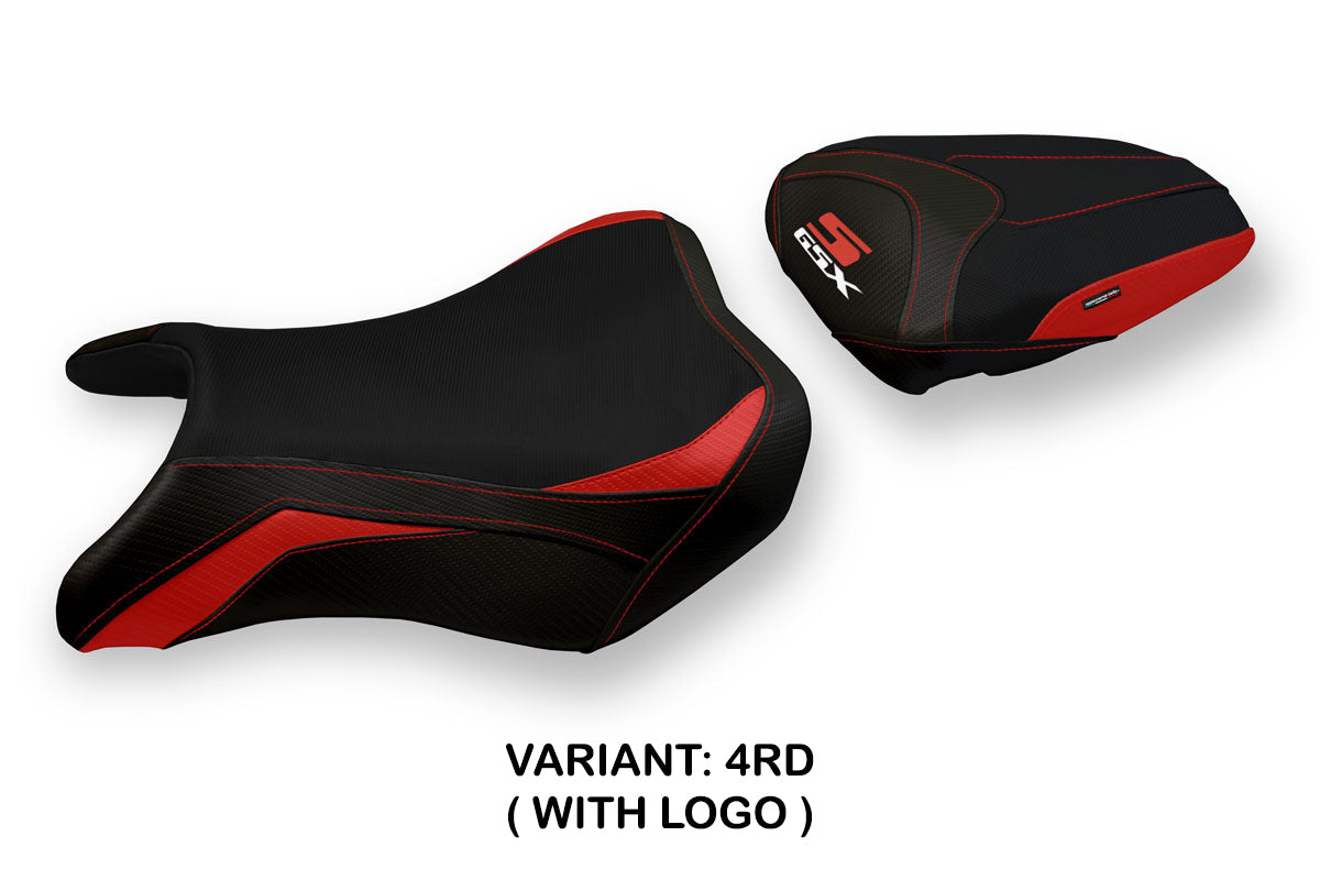 Suzuki GSXS 750 2017-2021 Seat Cover Tappezzeria Italia TPZ in Red and Black