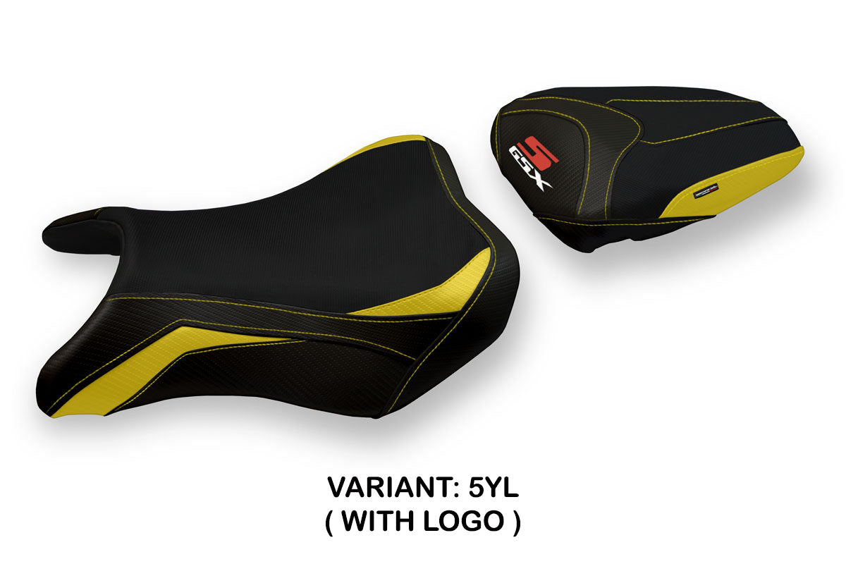 Suzuki GSXS 750 2017-2021 Seat Cover Tappezzeria Italia TPZ in Yellow and Black