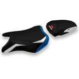 Suzuki GSXS 750 2017-2021 Seat Cover Tappezzeria Italia TPZ Comfort in White and Blue