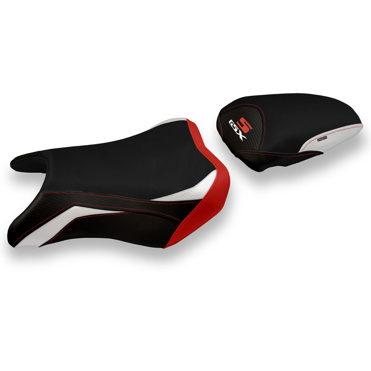 Suzuki GSXS 750 2017-2021 Seat Cover Tappezzeria Italia TPZ Comfort in White and Red