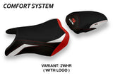 Suzuki GSXS 750 2017-2021 Seat Cover Tappezzeria Italia TPZ Comfort in White and Red