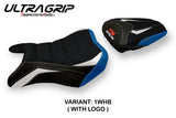 Suzuki GSXS 750 2017-2021 Seat Cover Tappezzeria Italia TPZ Ultragrip in White and Blue