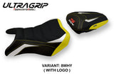 Suzuki GSXS 750 2017-2021 Seat Cover Tappezzeria Italia TPZ Ultragrip in White and Yellow