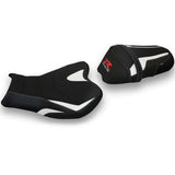 Suzuki GSXR 1000 2009-2016 Seat Cover Tappezzeria Italia TPZ Ultragrip in White and Black