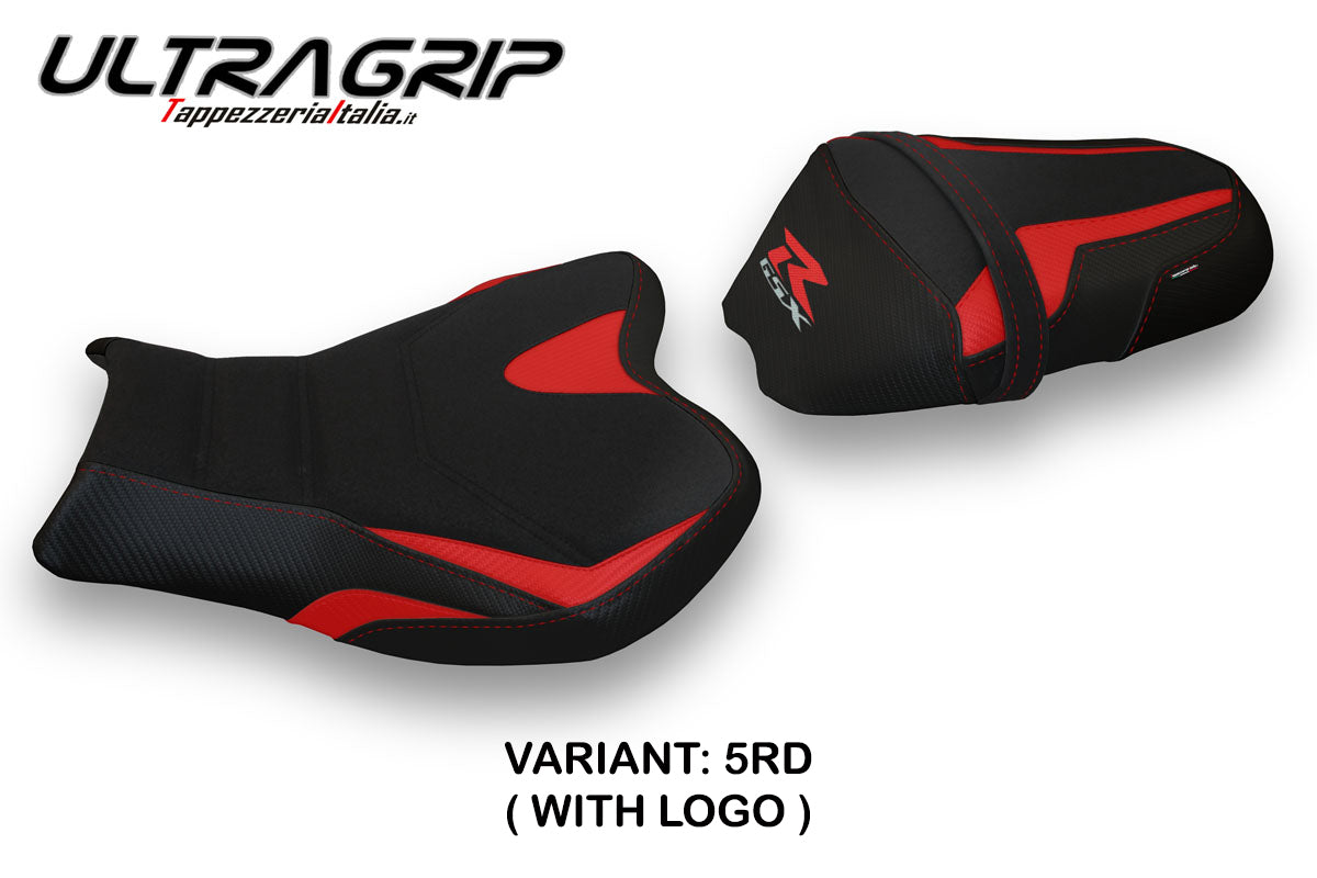Funda de asiento Suzuki GSXR 1000 2009-2016 Tappezzeria Italia TPZ Ultragrip en rojo y negro
