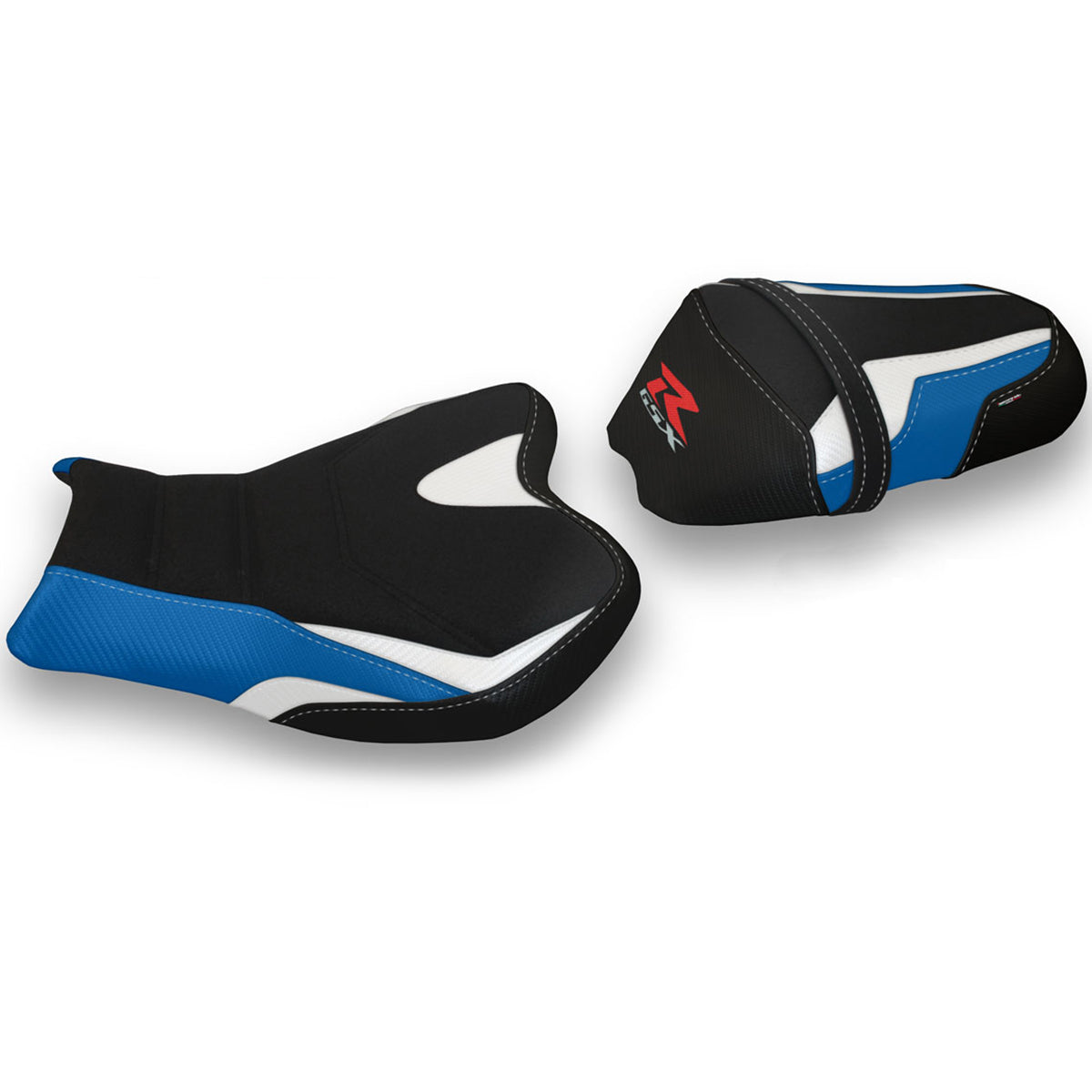 Suzuki GSXR 1000 2009-2016 Seat Cover Tappezzeria Italia TPZ Ultragrip in White and Blue