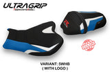 Suzuki GSXR 1000 2009-2016 Seat Cover Tappezzeria Italia TPZ Ultragrip in White and Blue