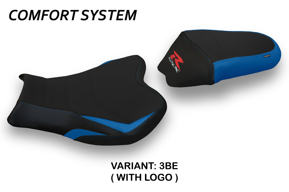 Suzuki GSXR 1000 2009-2016 Seat Cover Tappezzeria Italia TPZ Comfort in Blue and Black