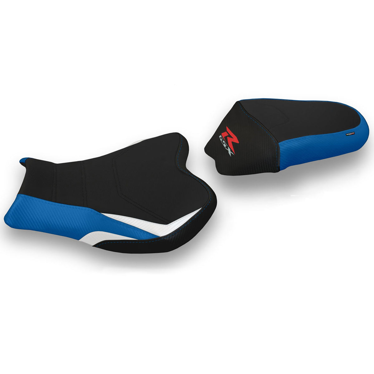 Suzuki GSXR 1000 2009-2016 Seat Cover Tappezzeria Italia TPZ Comfort in White and Blue