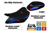Suzuki GSXS 1000 GT 2021-2025 Seat Cover Tappezzeria Italia TPZ in Grey and Blue