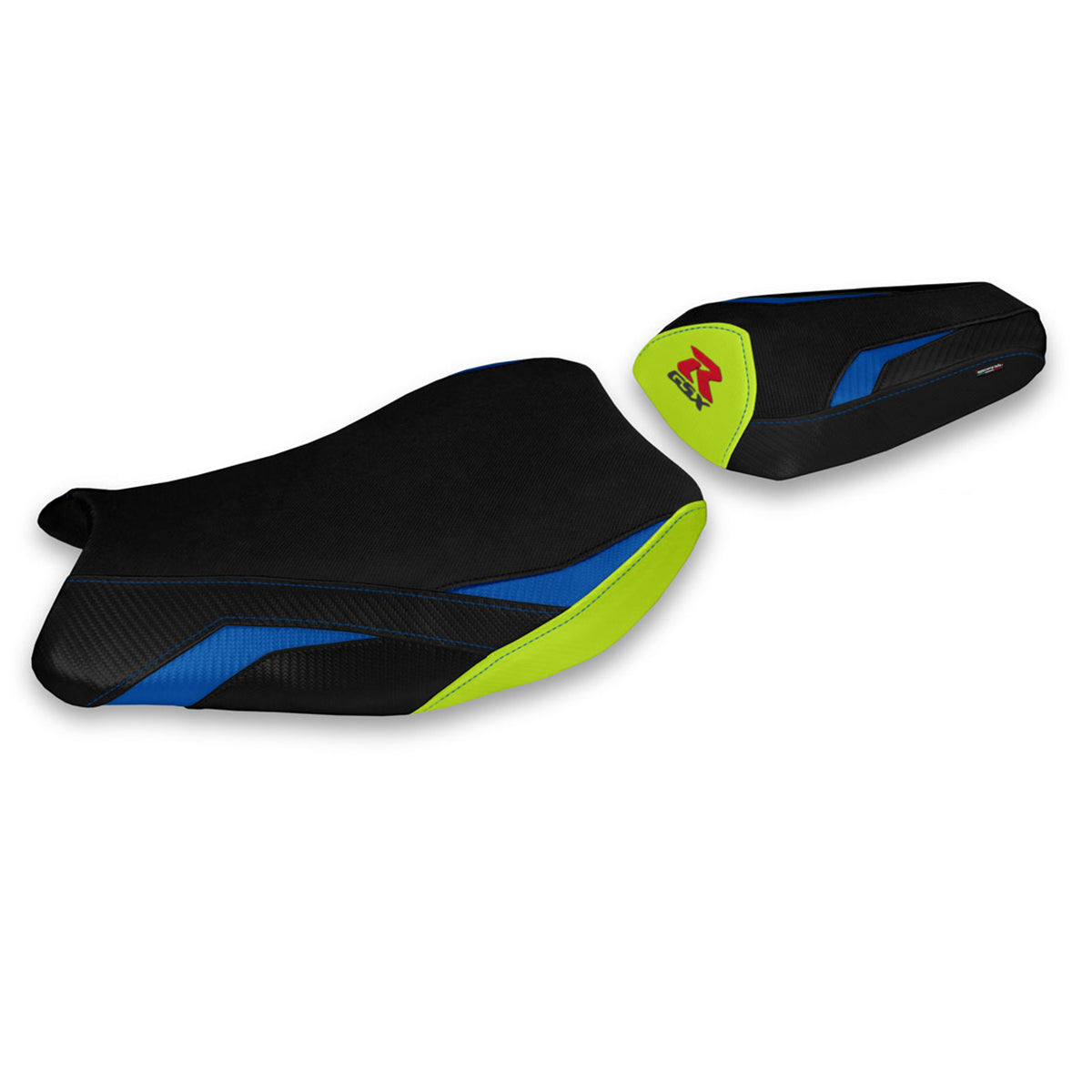 Suzuki GSXR 1000 2017-2024 Seat Cover Tappezzeria Italia TPZ Comfort in Blue and Yellow