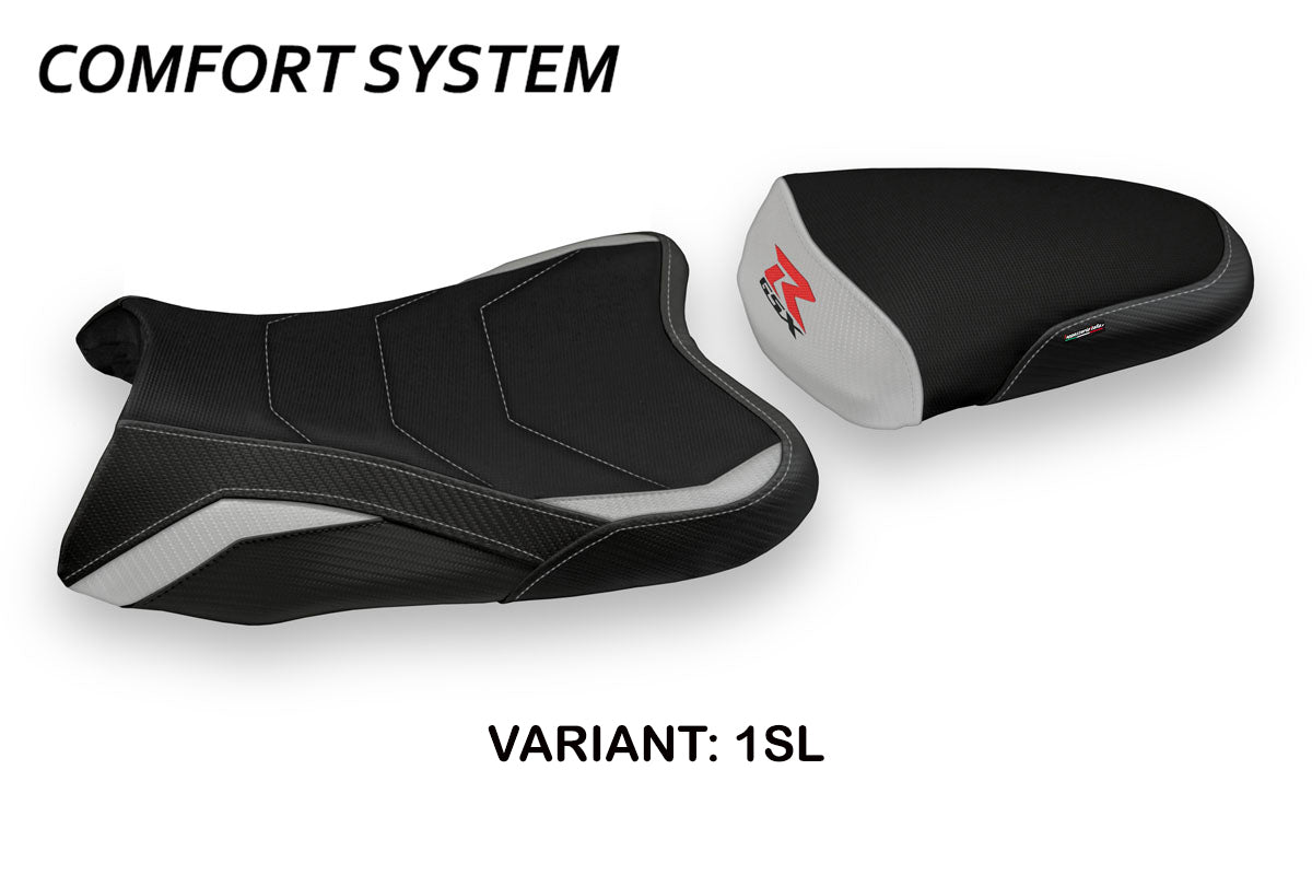 Suzuki GSXR 600 750 2008-2010 Seat Cover Tappezzeria Italia TPZ Comfort in Silver and Black