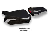 Suzuki GSXR 600 750 2011-2024 Seat Cover Tappezzeria Italia TPZ in Silver and Black