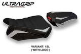 Suzuki GSXR 600 750 2011-2024 Seat Cover Tappezzeria Italia TPZ Ultragrip in Silver
