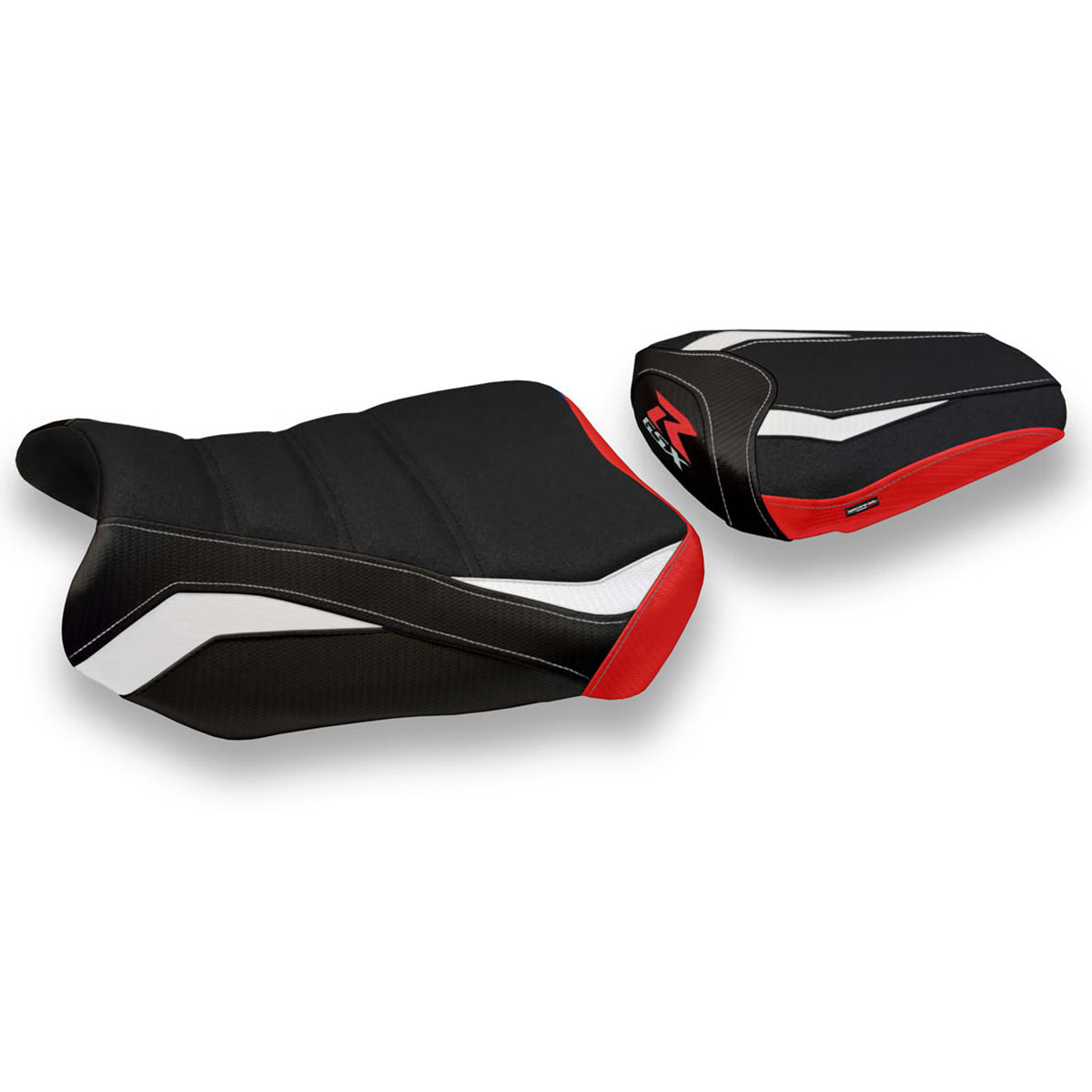 Suzuki GSXR 600 750 2011-2024 Seat Cover Tappezzeria Italia TPZ Ultragrip in White and Red