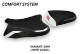 Suzuki GSXR 1000 2007-2008 Seat Cover Tappezzeria Italia TPZ Comfort in White and Black