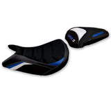 Suzuki GSXS 1000 2015-2020 Seat Cover Tappezzeria Italia TPZ Ultragrip in White and Blue