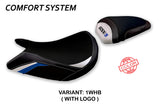 Suzuki GSXS 1000 2015-2020 Seat Cover Tappezzeria Italia TPZ Comfort in White and Blue