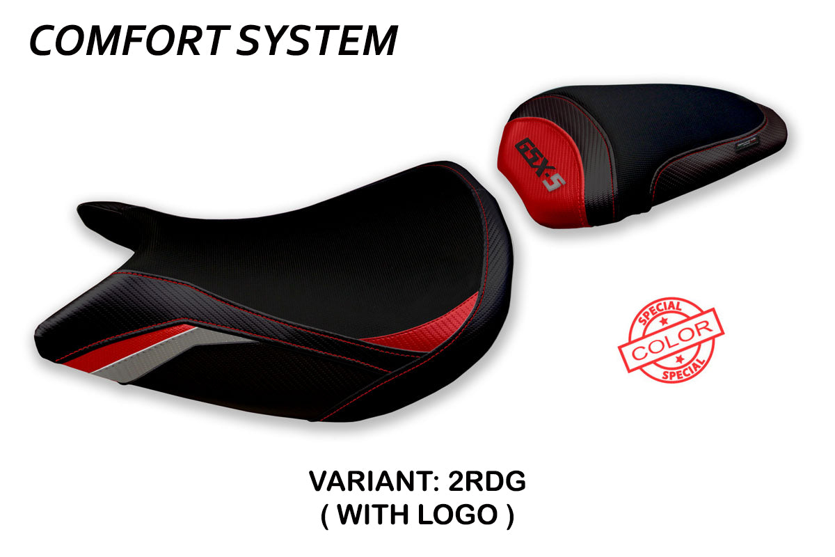 Suzuki GSXS 1000 2015-2020 Seat Cover Tappezzeria Italia TPZ Comfort in Red and Grey