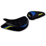Suzuki GSXS 1000 2021-2025 Seat Cover Tappezzeria Italia TPZ Ultragrip in Blue and Yellow