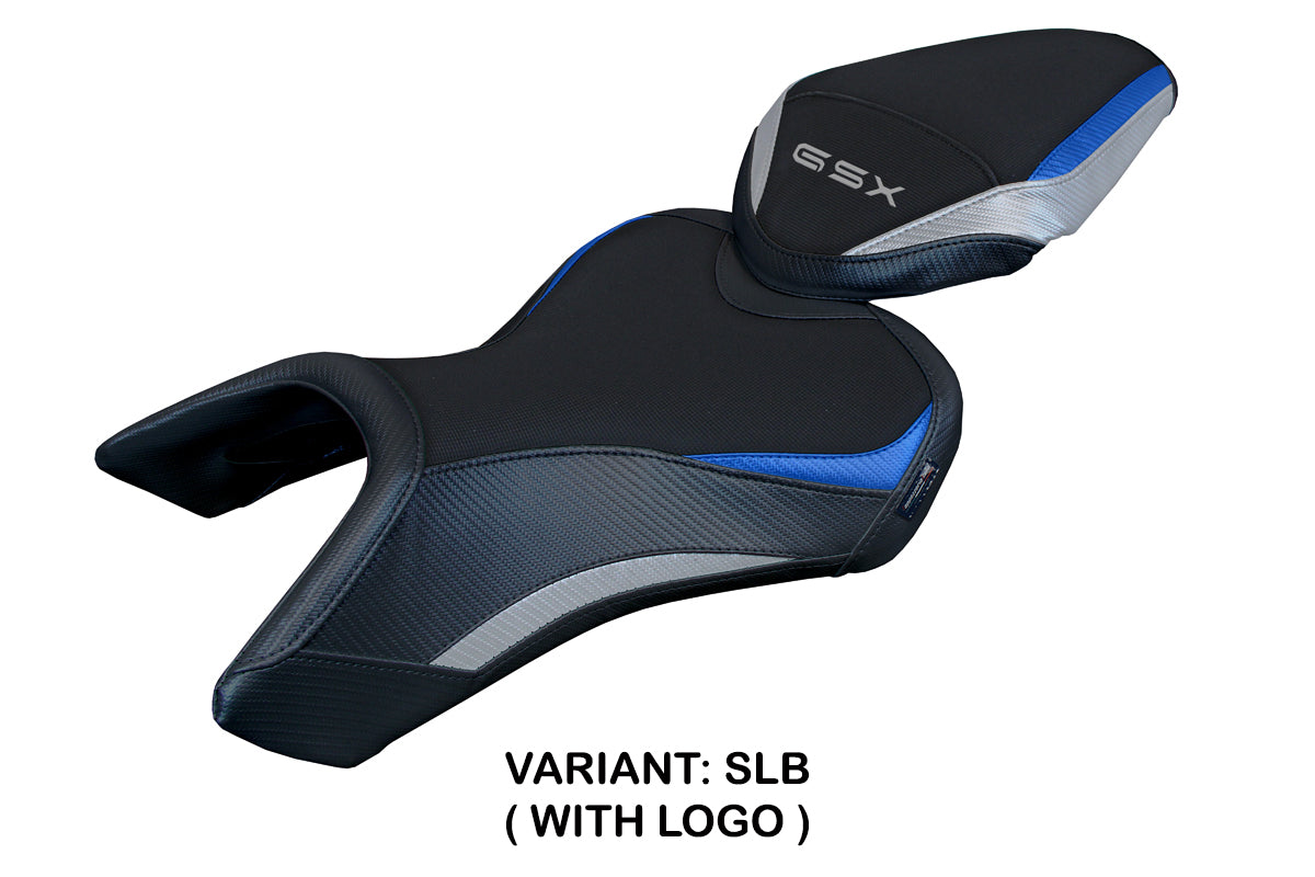 Suzuki GSX 8S-8R 2023-2025 Seat Cover Tappezzeria Italia TPZ in Silver Blue and Black