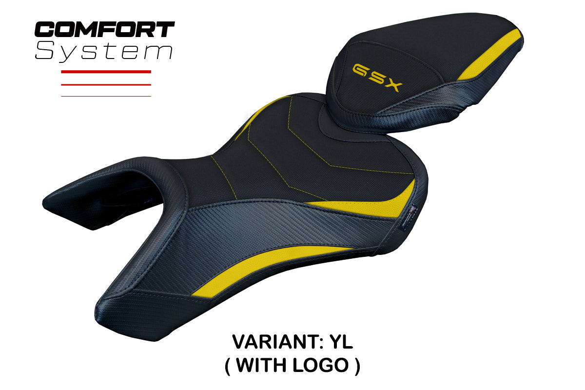 Suzuki GSX 8S-8R 2023-2025 Seat Cover Tappezzeria Italia TPZ Comfort in Yellow and Black