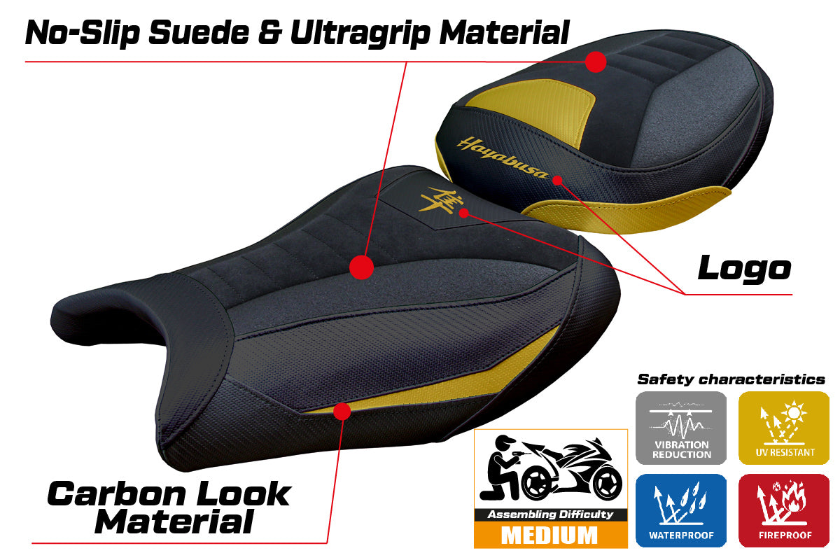 Suzuki GSX 1300 R Hayabusa 2021-2025 Seat Cover Tappezzeria Ultragrip Gold