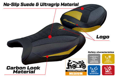 Suzuki GSX 1300 R Hayabusa 2021-2025 Seat Cover Tappezzeria Ultragrip Gold