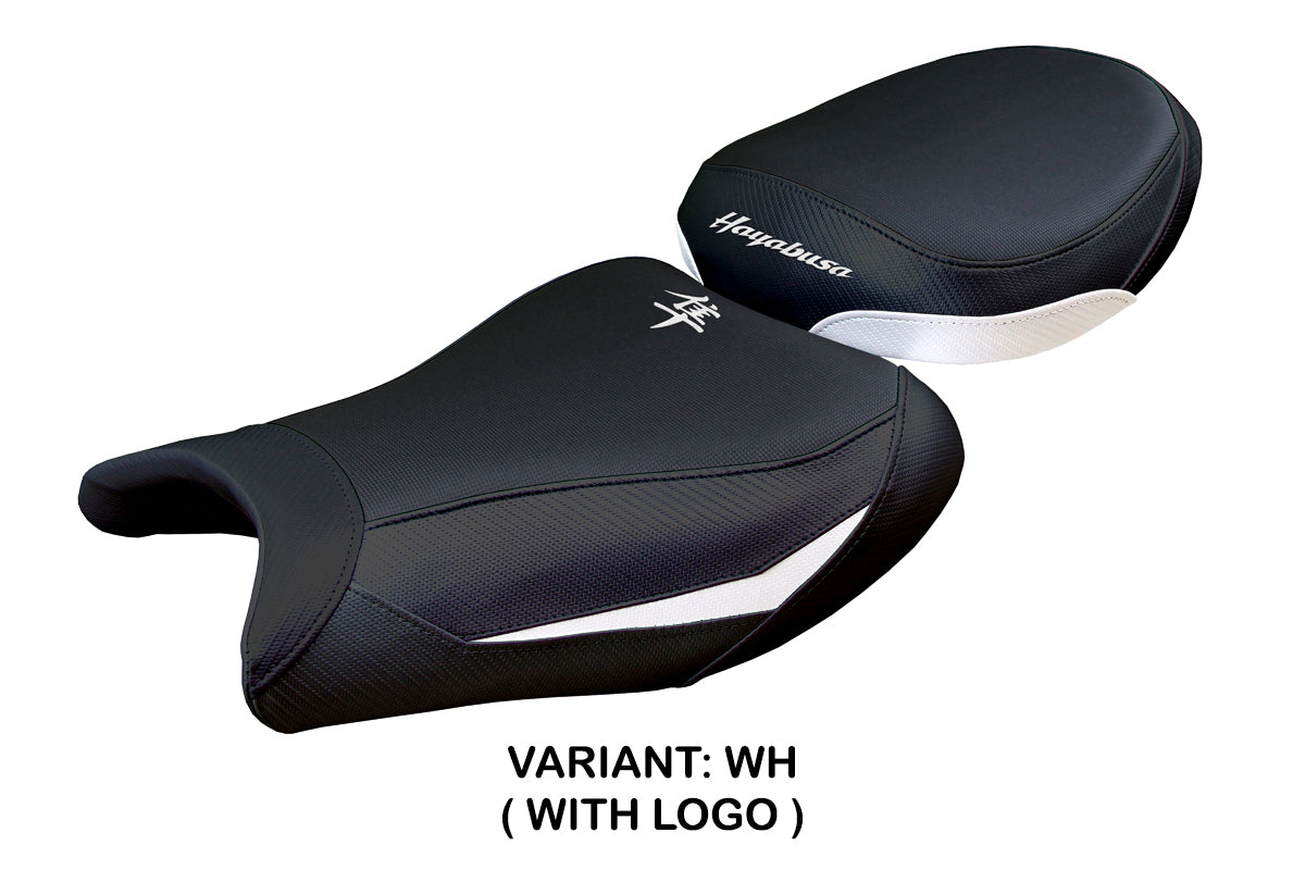 Funda de asiento para Suzuki GSX R 1300 Hayabusa 2008-2020 Tappezzeria Italia TPZ en blanco